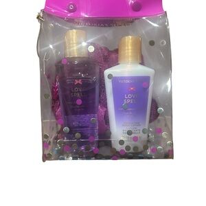 Victoria's Secret Love Spell Body Wash Set - Purple and Pink